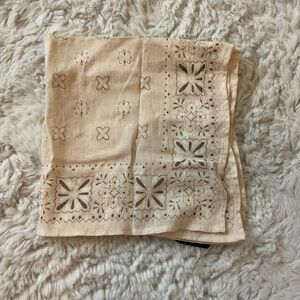 Urban Outfitters Cream Floral Bandana